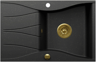KGS O 6078 1B1D Deep Black + Gold Metallic